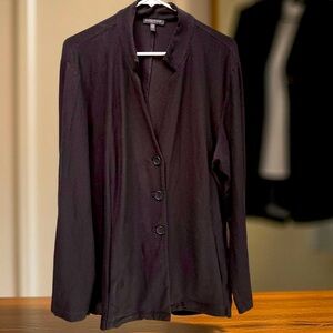 Eileen Fisher Plus Blazer Black 1X